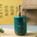 Green Marble Ceramic Soap Dispenser with Gold Pump – 300ML