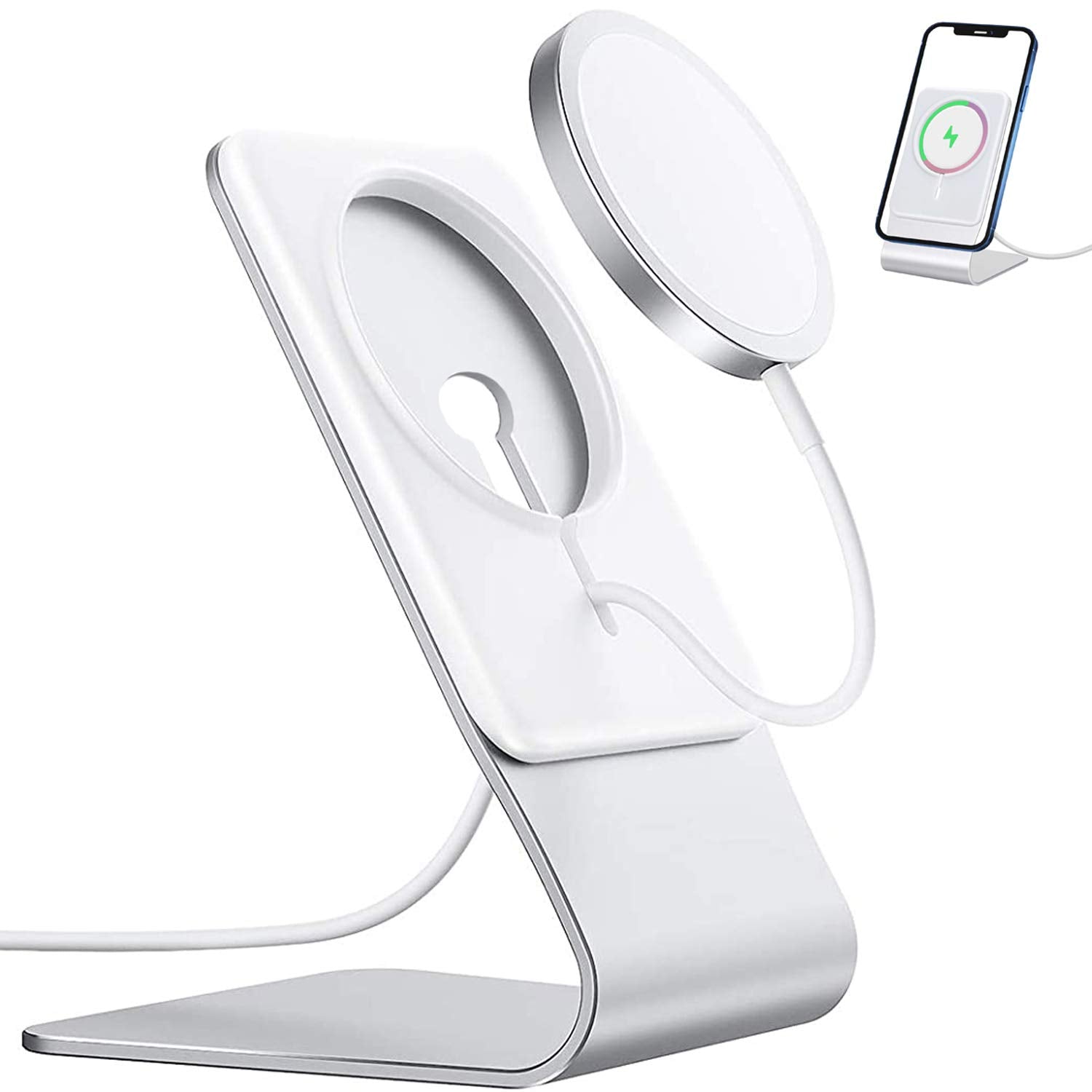 FULAIM Aluminum MagSafe Charger Stand | Desktop Holder for iPhone 12-17