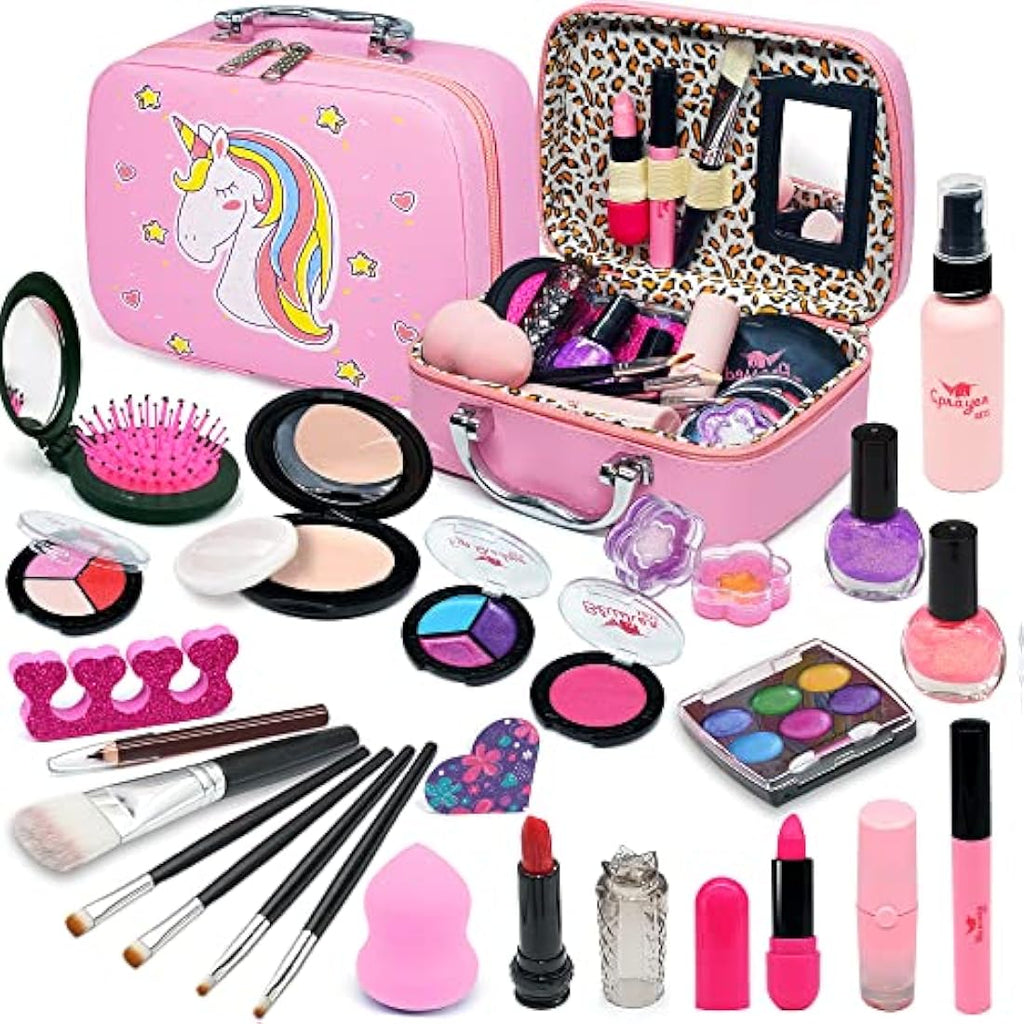 Kids Makeup Kit – 25pc Washable Non-Toxic Pretend Play Set