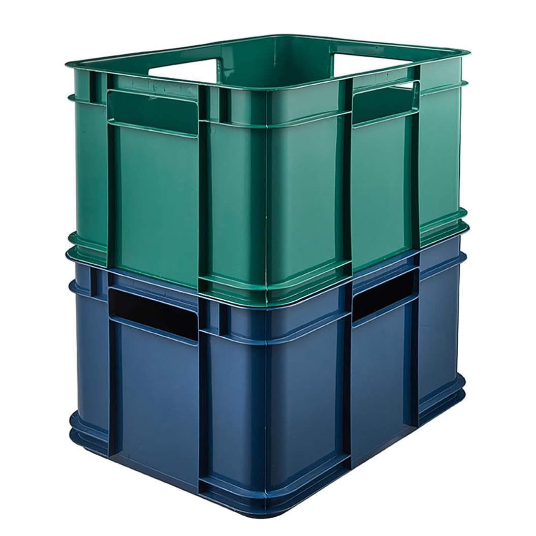 keeeper Storage Container with Carrying Handles, Euro-Box M, Procyclen, 16 litres, Bruno Eco Line, Blue - image 3