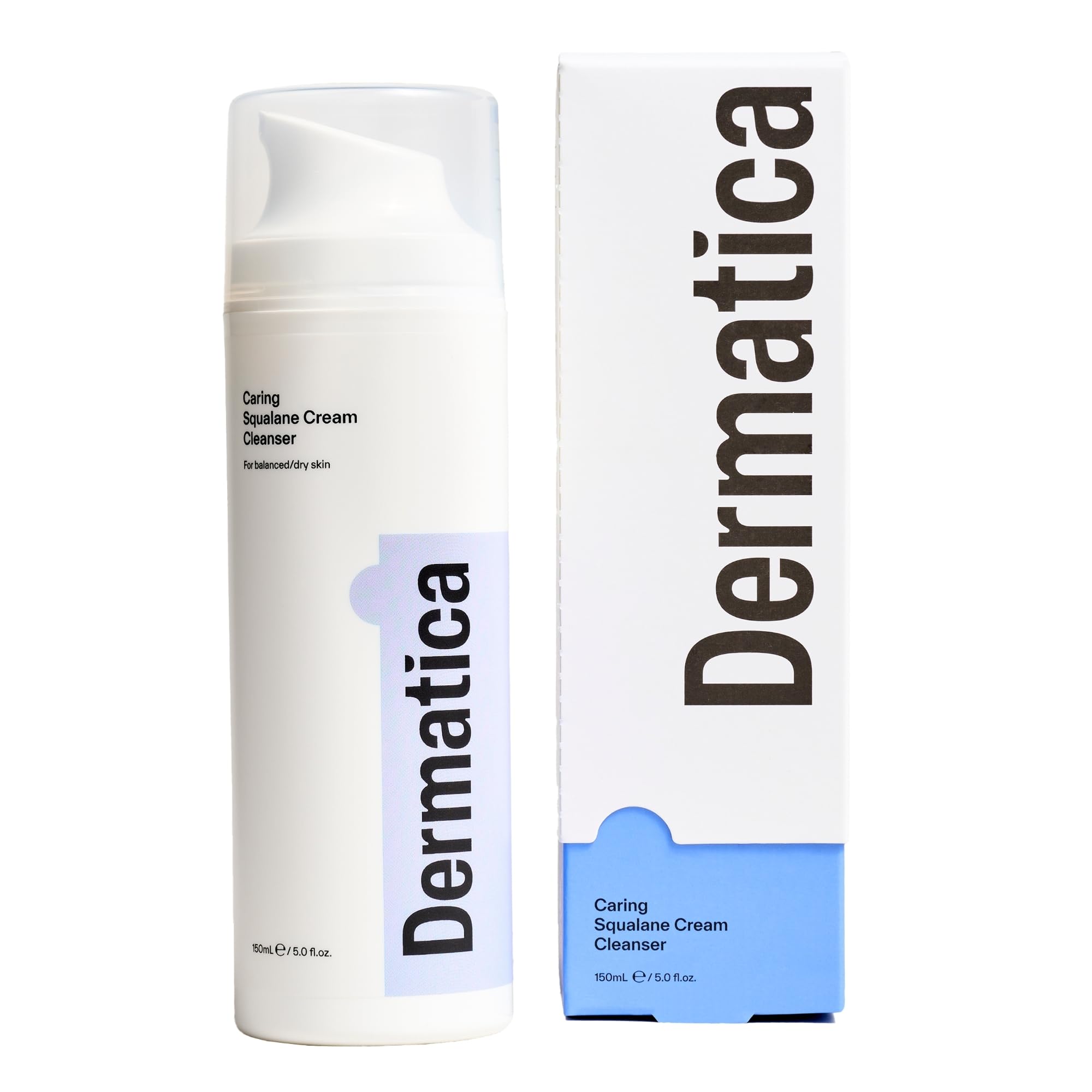 Dermatica Caring Squalane Cream Cleanser - Hydrating Face Wash (150ml)