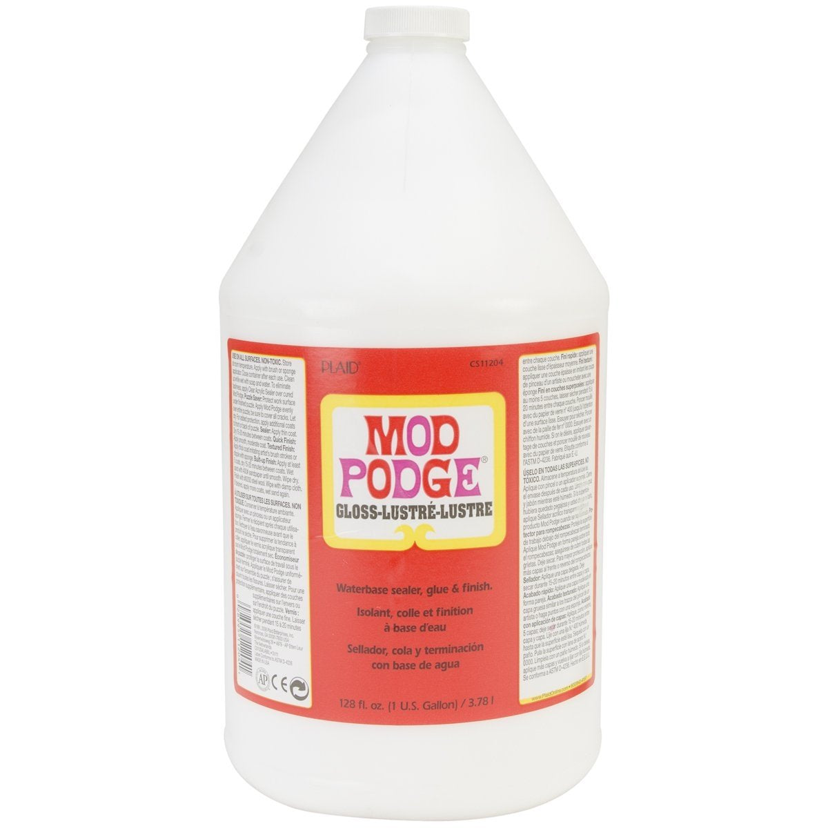 Mod Podge Gloss Water-Based Sealer, Glue and Finish – 3.78 L Bottle