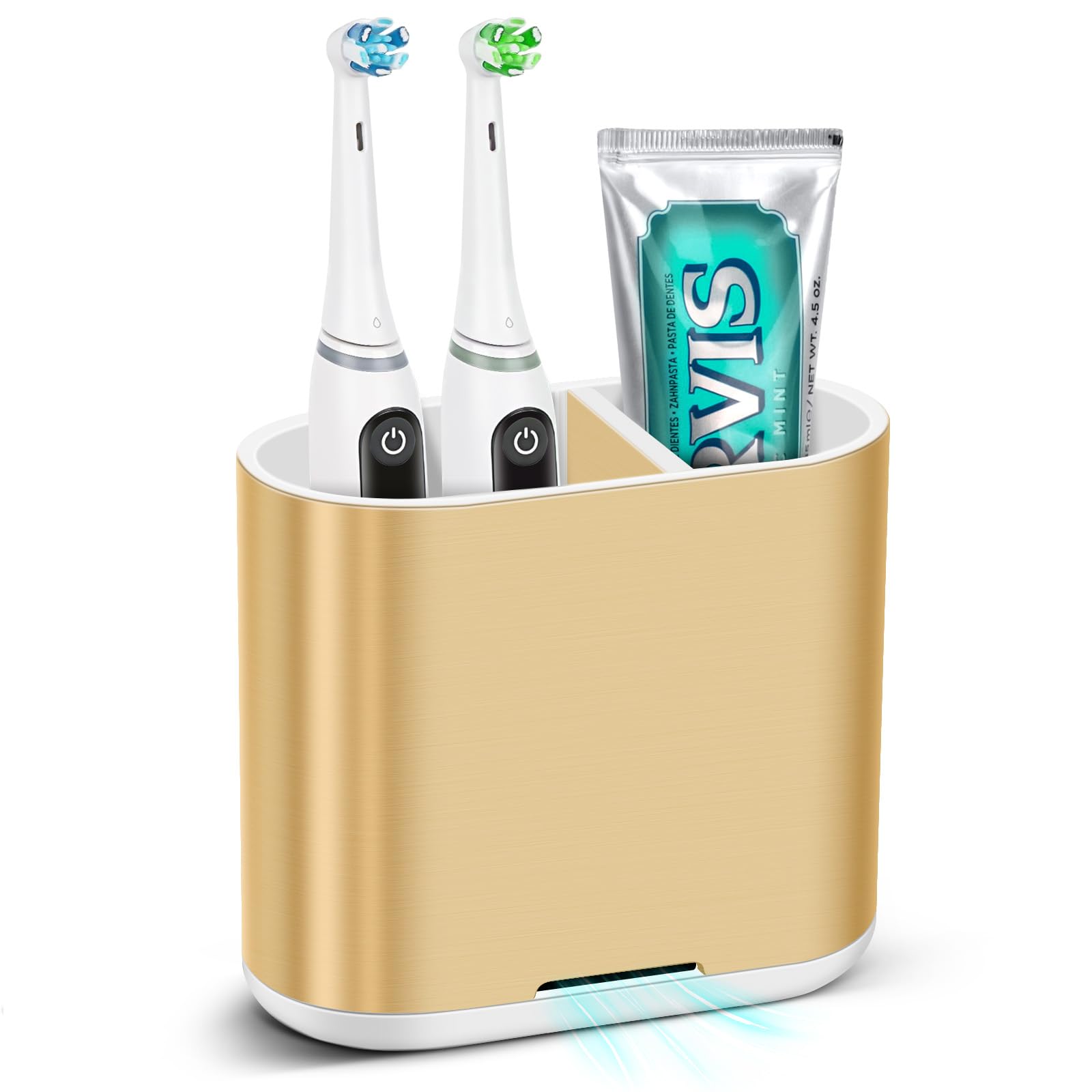 PARKMANI Electric Toothbrush Holder – Detachable Bathroom Caddy, Gold