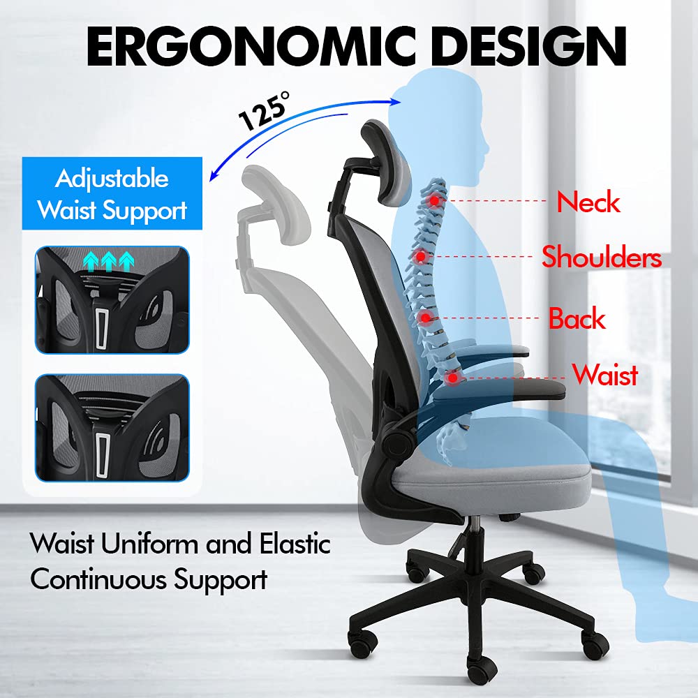 OWAY Ergonomic Mesh Office Chair - High-Back Desk Chair with Lumbar Support