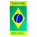 Brazil Flag Beach Towel – 100% Cotton Jumbo Bath Towel