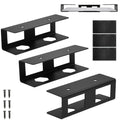 Vurixfo 3 Pcs Under Desk Laptop Mount, Metal Under Desk Bracket Holder