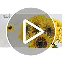 Briful 33" Tall Artificial Sunflowers – 9" Large Silk Flower Heads, 3 Pack
