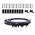 KJLEEN 3M Flexible Ceiling Curtain Track – Heavy Duty Bendable Rail, Black