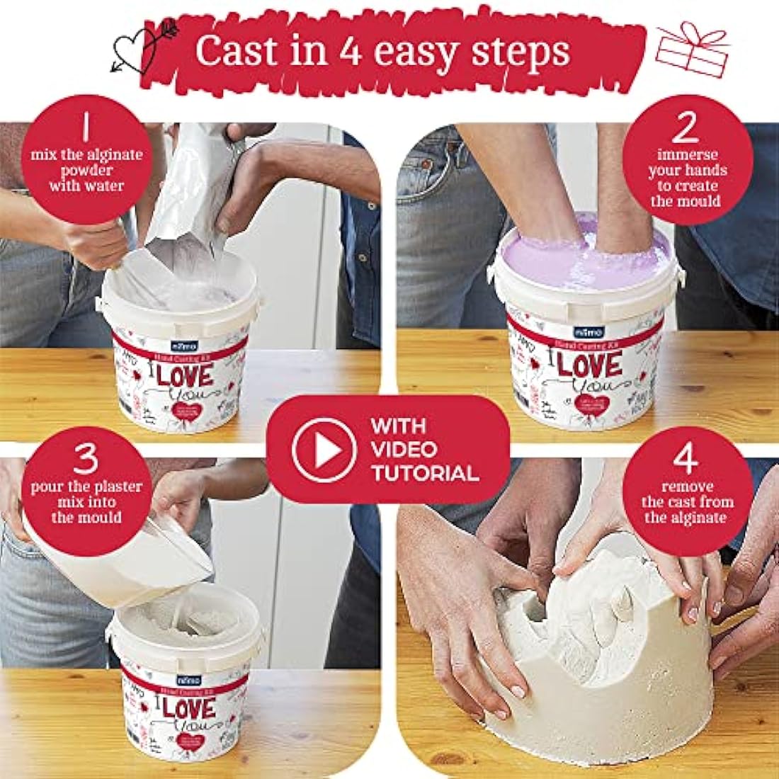 Niimo Hand Casting Kit for Couples – Skin-Safe DIY Plaster Moulding Kit