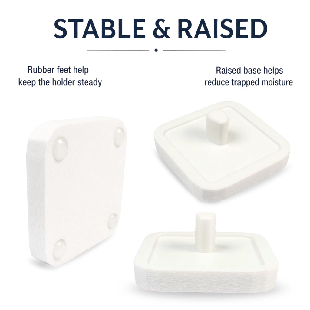 Electric Toothbrush Holder Stand Compatible with Oral-B – Single Matte Ivory White, Single
