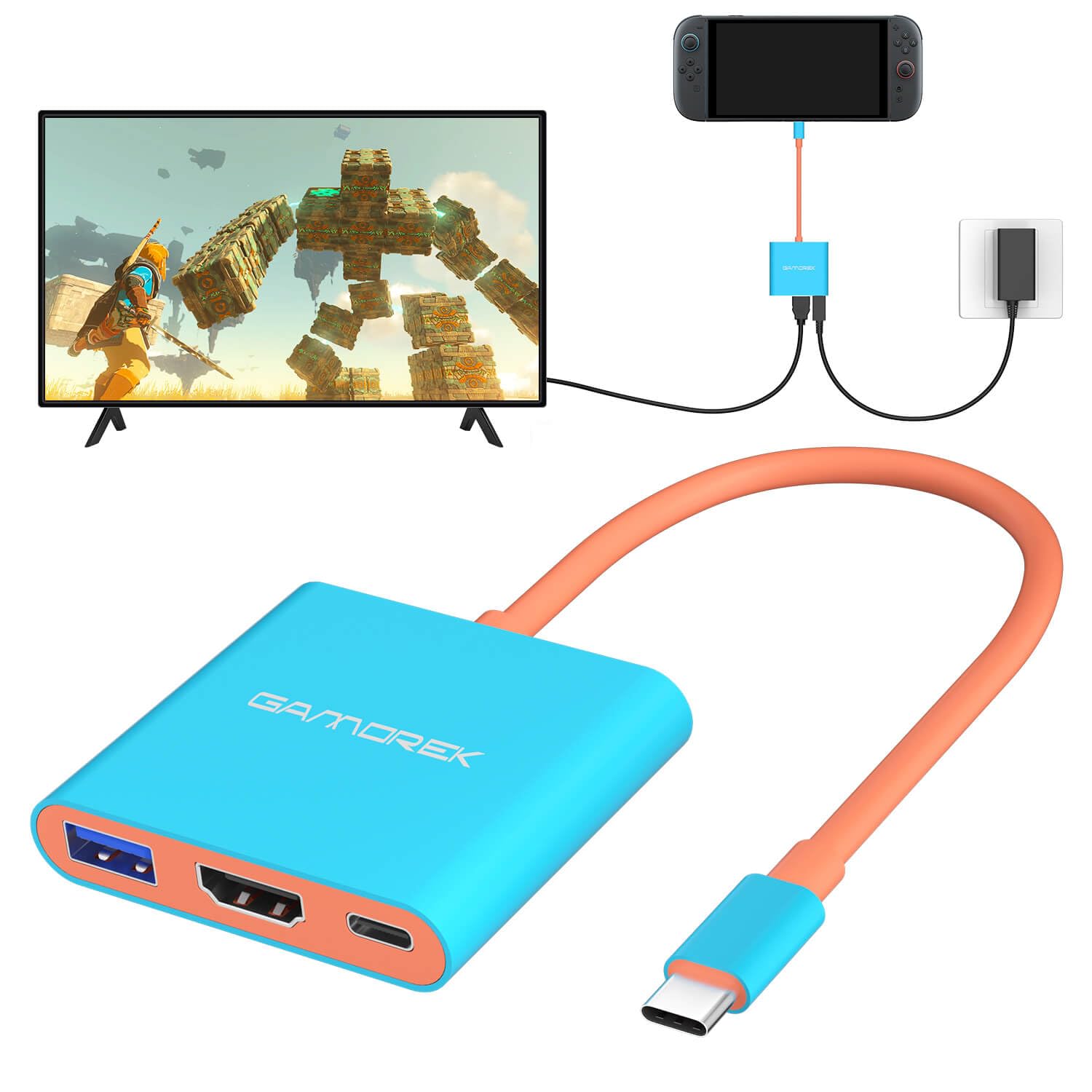 3-in-1 Portable TV Docking Station - 4K@60Hz for Switch 2