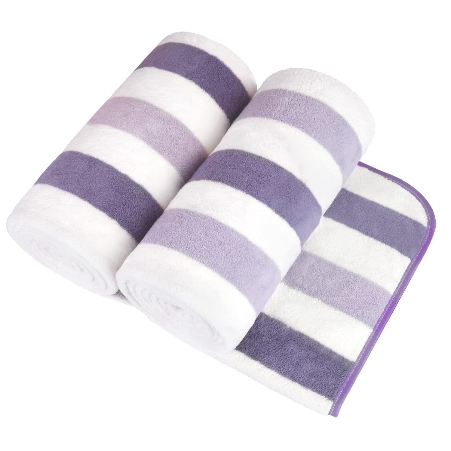 JML Plush Soft Fleece Bath Towels – 2 Pack Oversized 30" x 60"