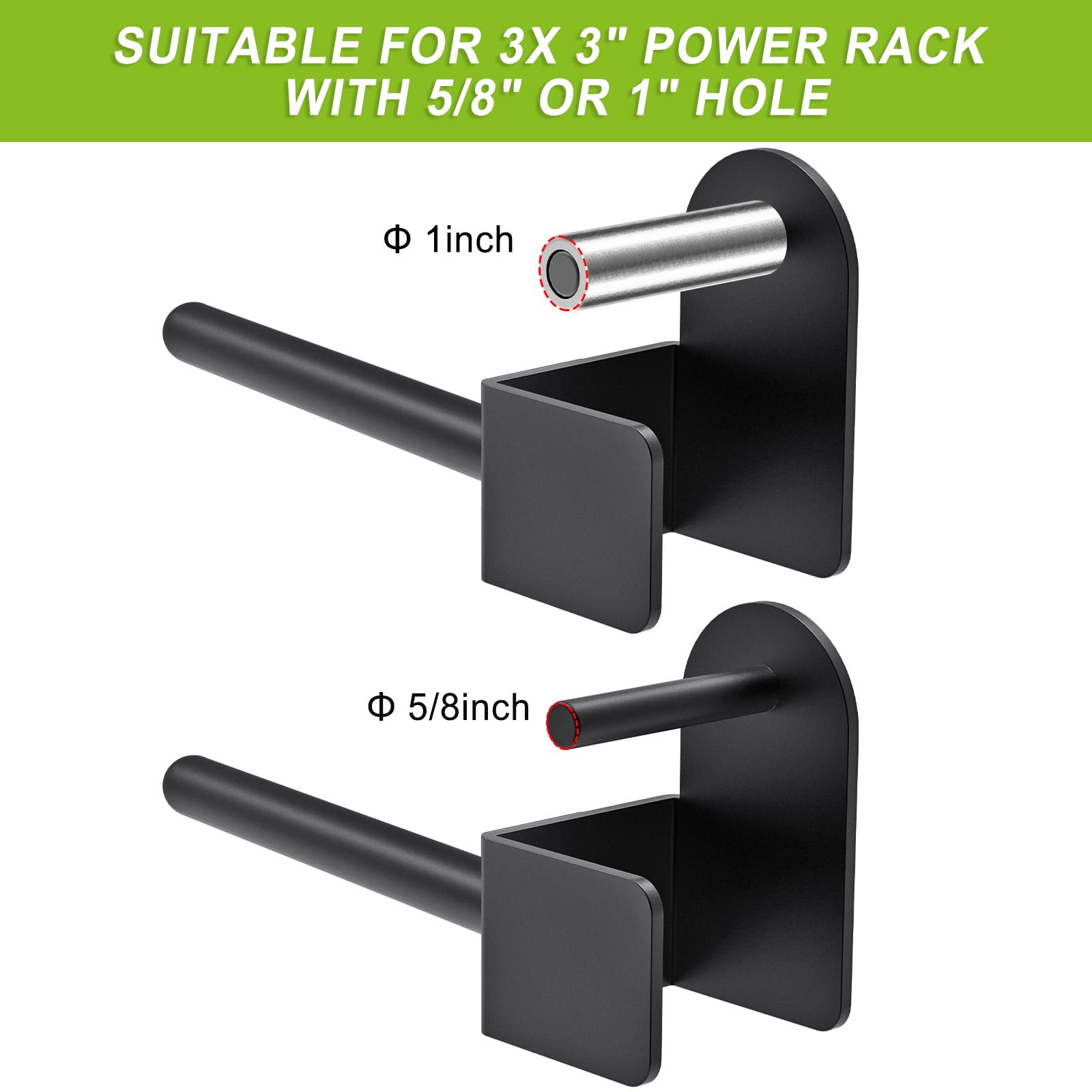Kipika Power Rack Weight Plate Holders - Heavy-Duty Steel for 3x3 Racks
