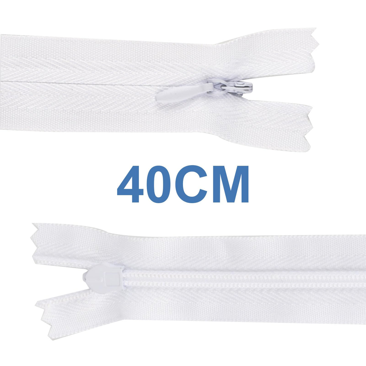 PULIANGLIU 5 Pcs Invisible Zips for Sewing, 40 cm 16 Inch White Zippers - image 2