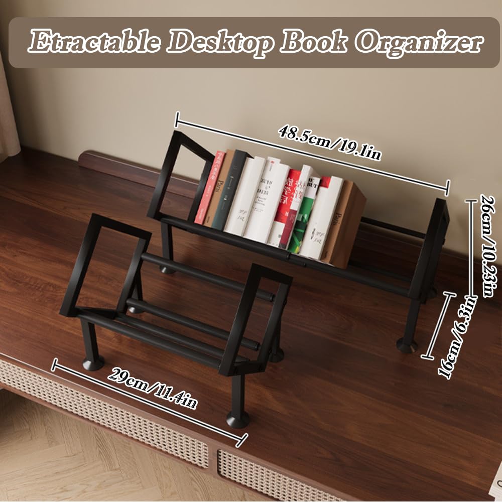 SINBINTA Expandable Tilting Bookcase Black - image 2
