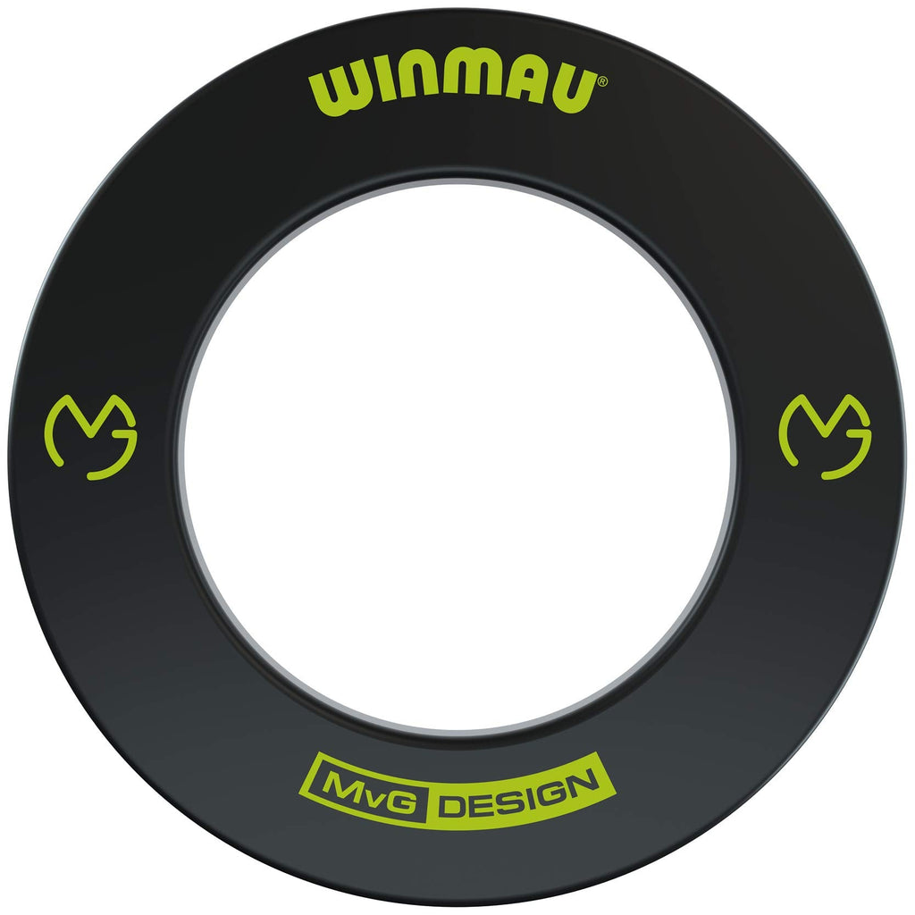 Winmau MvG Dartboard Surround – Black & Green Bristle Board Protection