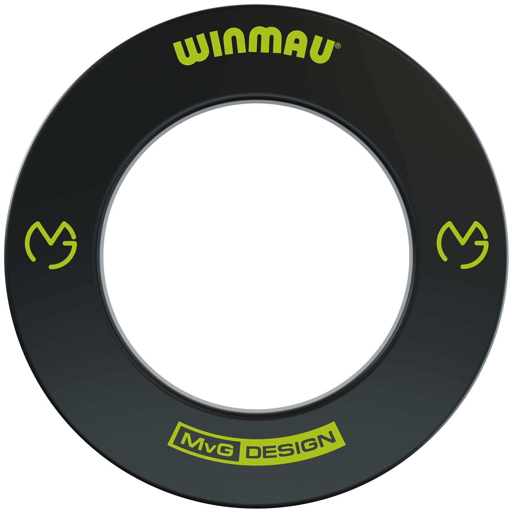 Winmau MvG Dartboard Surround – Black & Green Bristle Board Protection