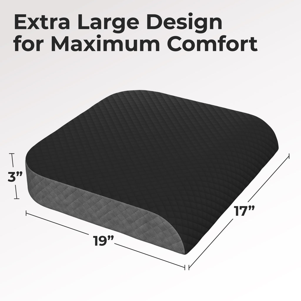 Kolbs Extra Large Seat Cushion | Stylish Plush Velvet Cover | X-Large Memory Foam for Office Chair, Floor Pillow - image 4