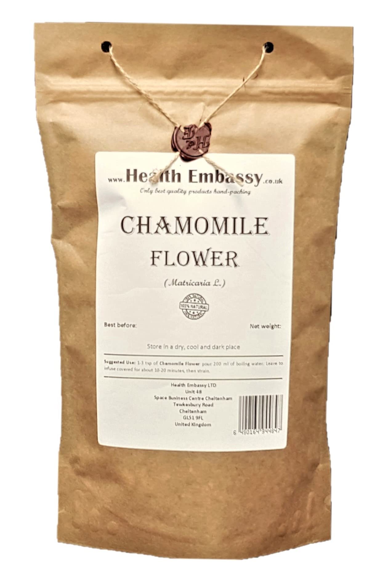 Health Embassy Chamomile Flower Loose Herbal Tea - 100g Natural Leaf