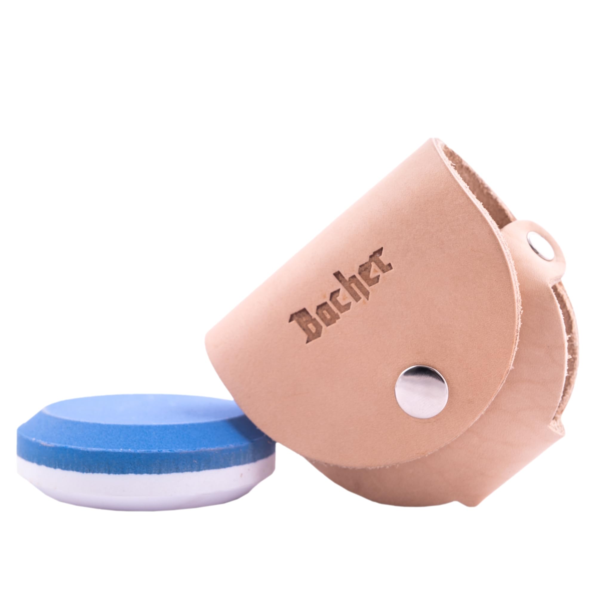 Bacher Axe Sharpening Stone Puck | Dual 120/600 Grit Whetstone with Pouch