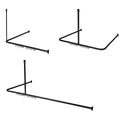 Sealskin Duschvorhangstangen-Set – Flexibel, ABS, Schwarz, 60-80 cm