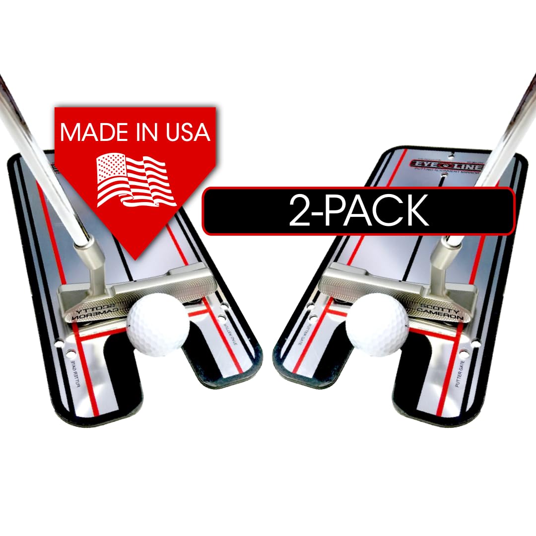 EyeLine Golf Putting Alignment Mirror – Portable 12x6 Training Aid