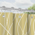 Lerores Anti-Mould Shower Curtain - 180x200cm White/Beige Polyester