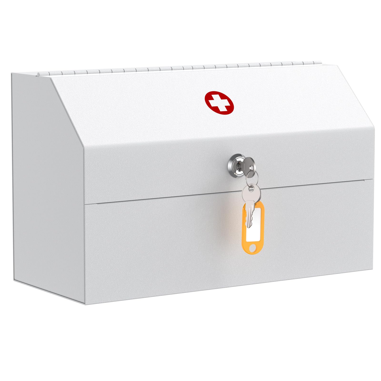 Uniclife Wall Mount Medicine Cabinet – Lockable Metal First Aid Box