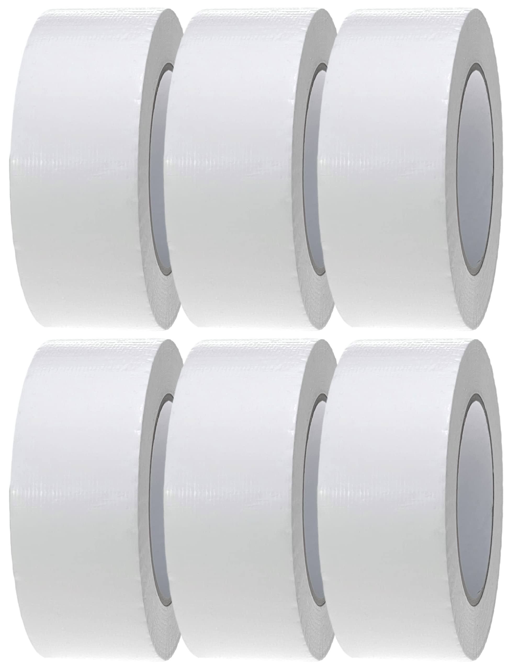 Crimson Starfish White Duct Tape – 6 Rolls of 48mm x 45m Gaffer Tape