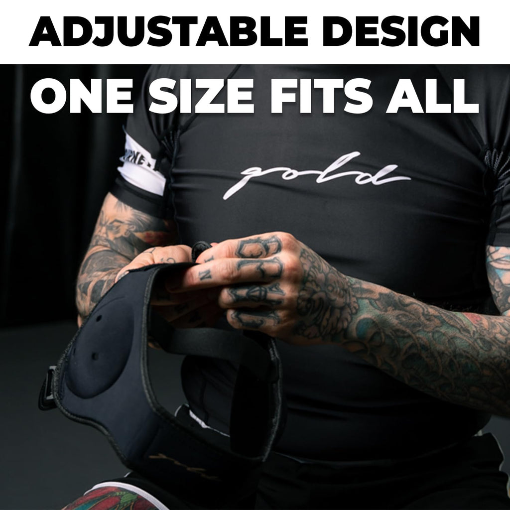 Gold BJJ Headgear | Cauliflower Ear Protection for Jiu Jitsu & Wrestling