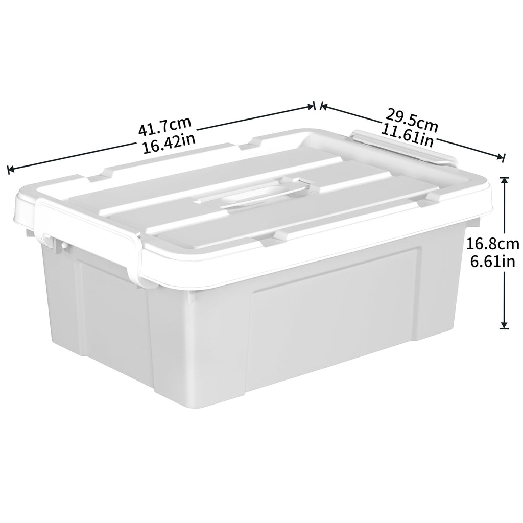Cetomo 15L*6 Storage Boxes, Carry Plastic Storage Box with Lids, Organizing Container with Handle and Secure Latching Buckles, Stackable, Nestable - image 3