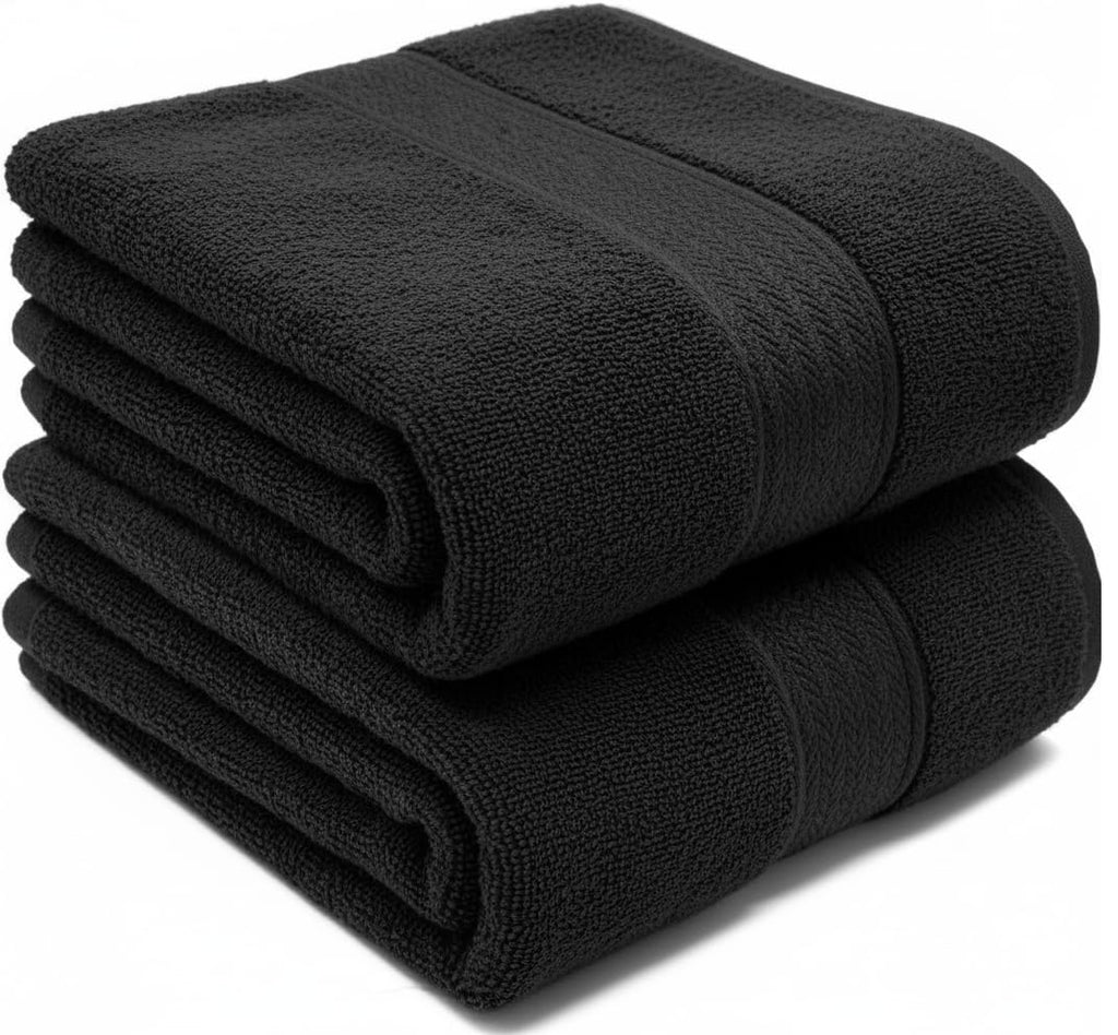 UK furniture Premium Jumbo Bath Sheets 90 x 150 cm-2 Pack 100% Egyptian Cotton Super Absorbent Extra Large Bath Sheet Quick Dry Hotel Quality - image 1