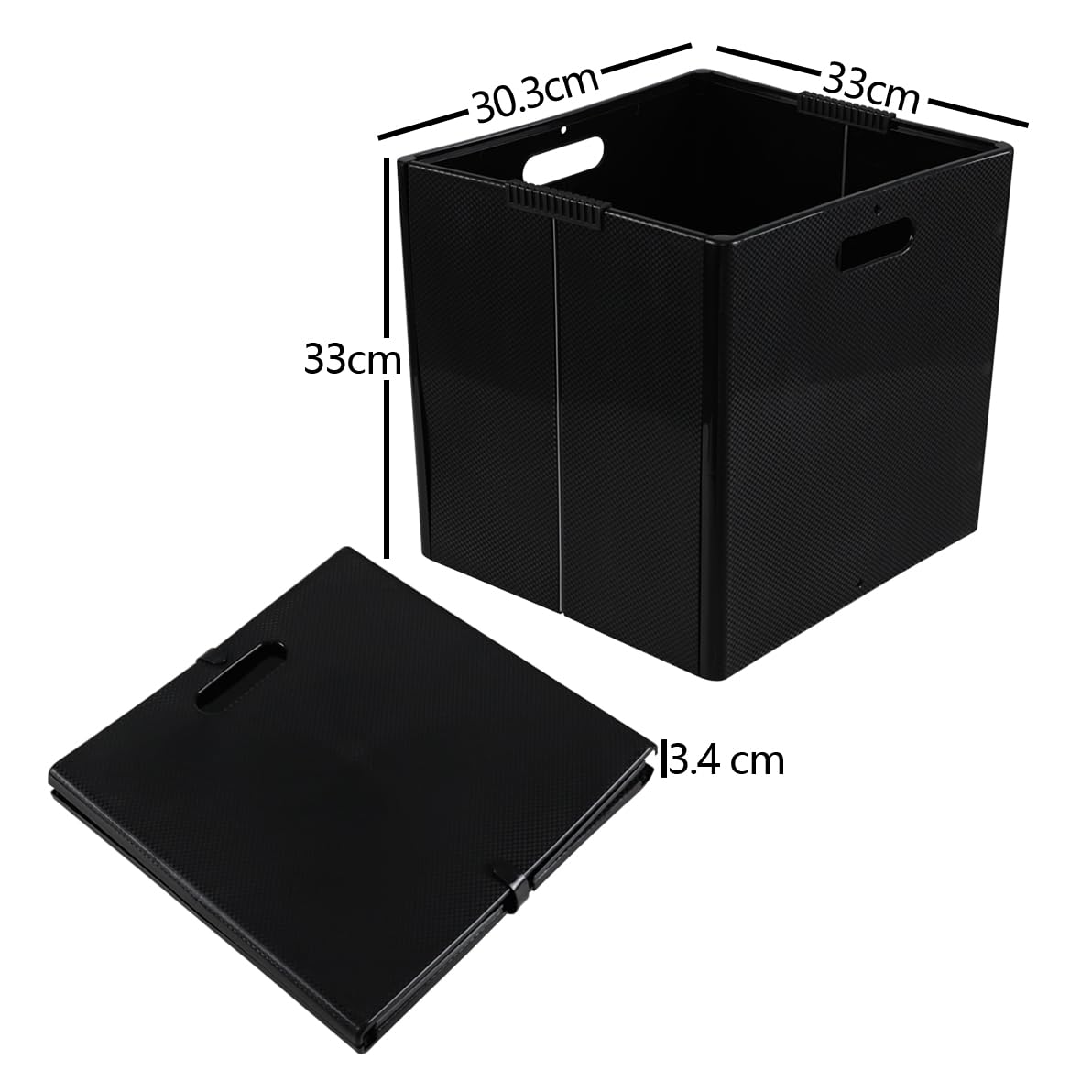Eudokky 4 Pack Foldable Cube Storage Box, Plastic Storage Cube with Handle - image 2