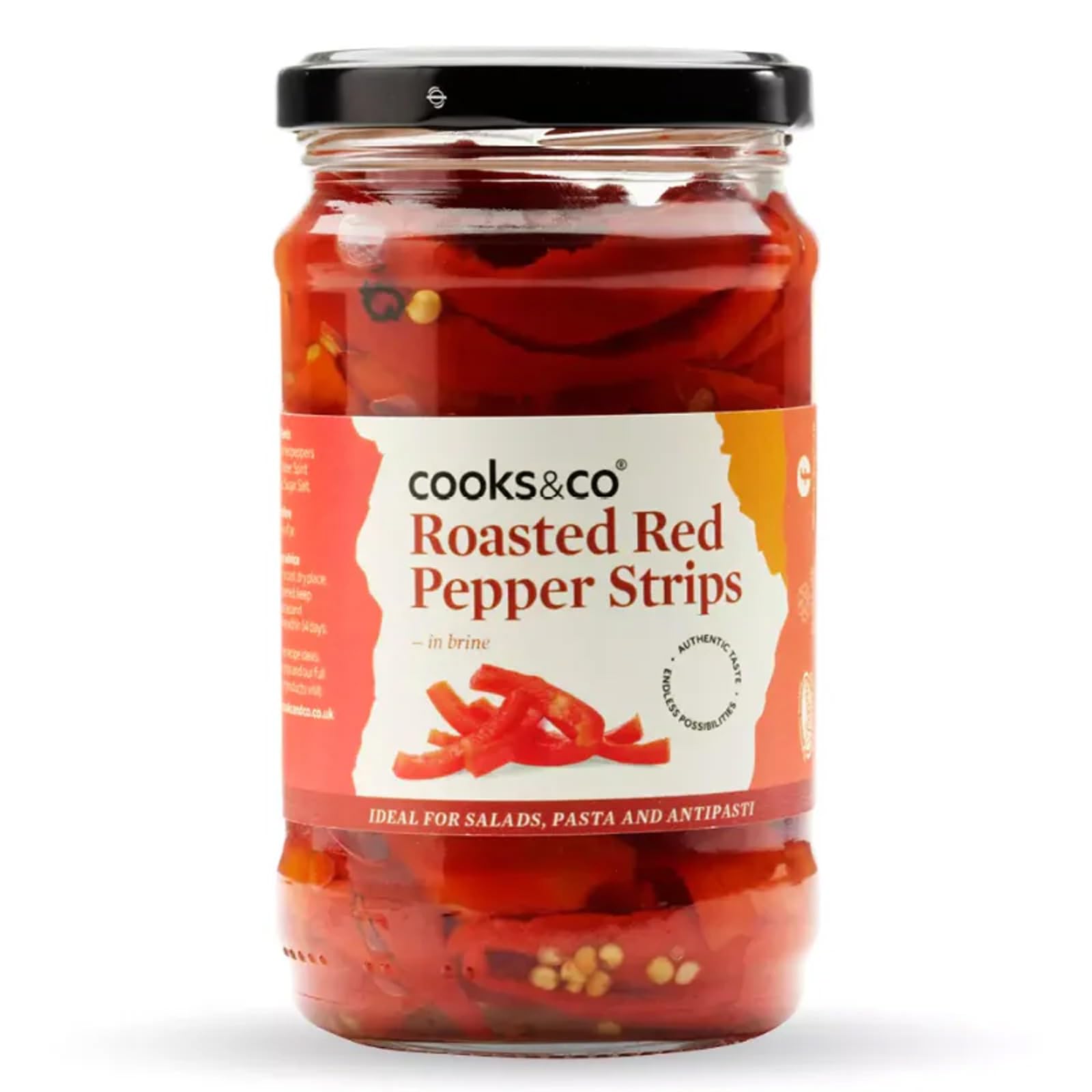 Cooks & Co Roasted Red Pepper Strips | Mediterranean Style - 6 x 300g