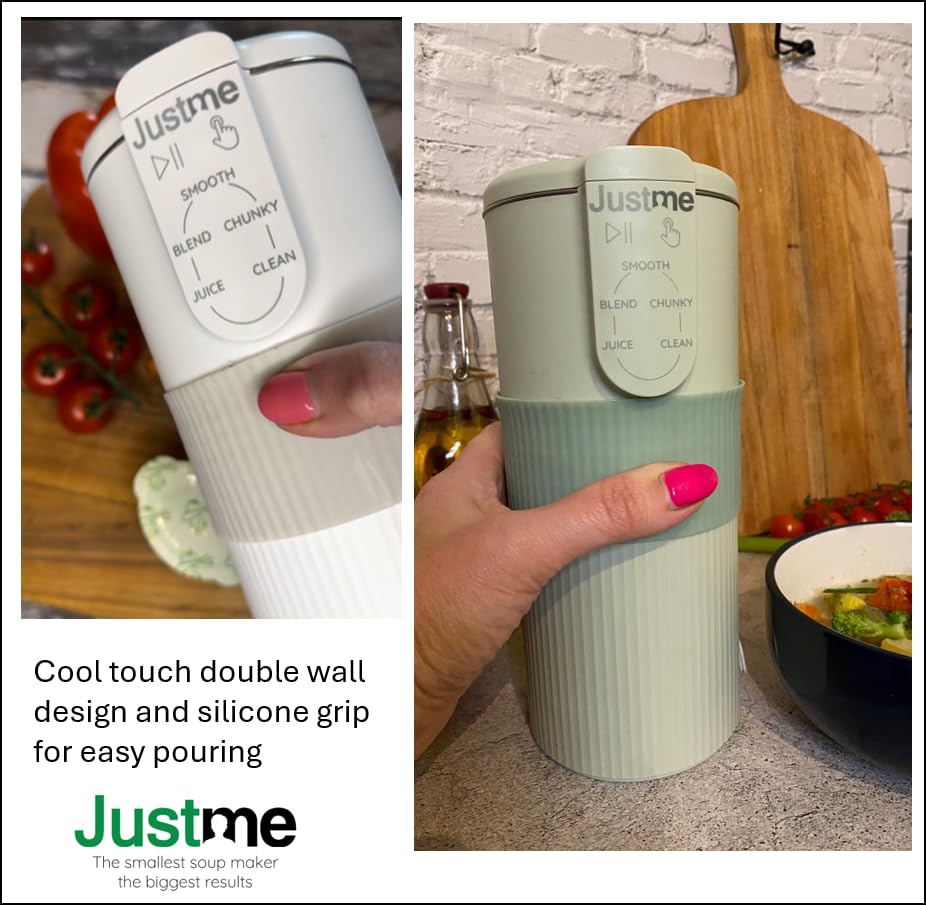 JustMe Single Serve Soup Maker & Smoothie Blender – Sage Green