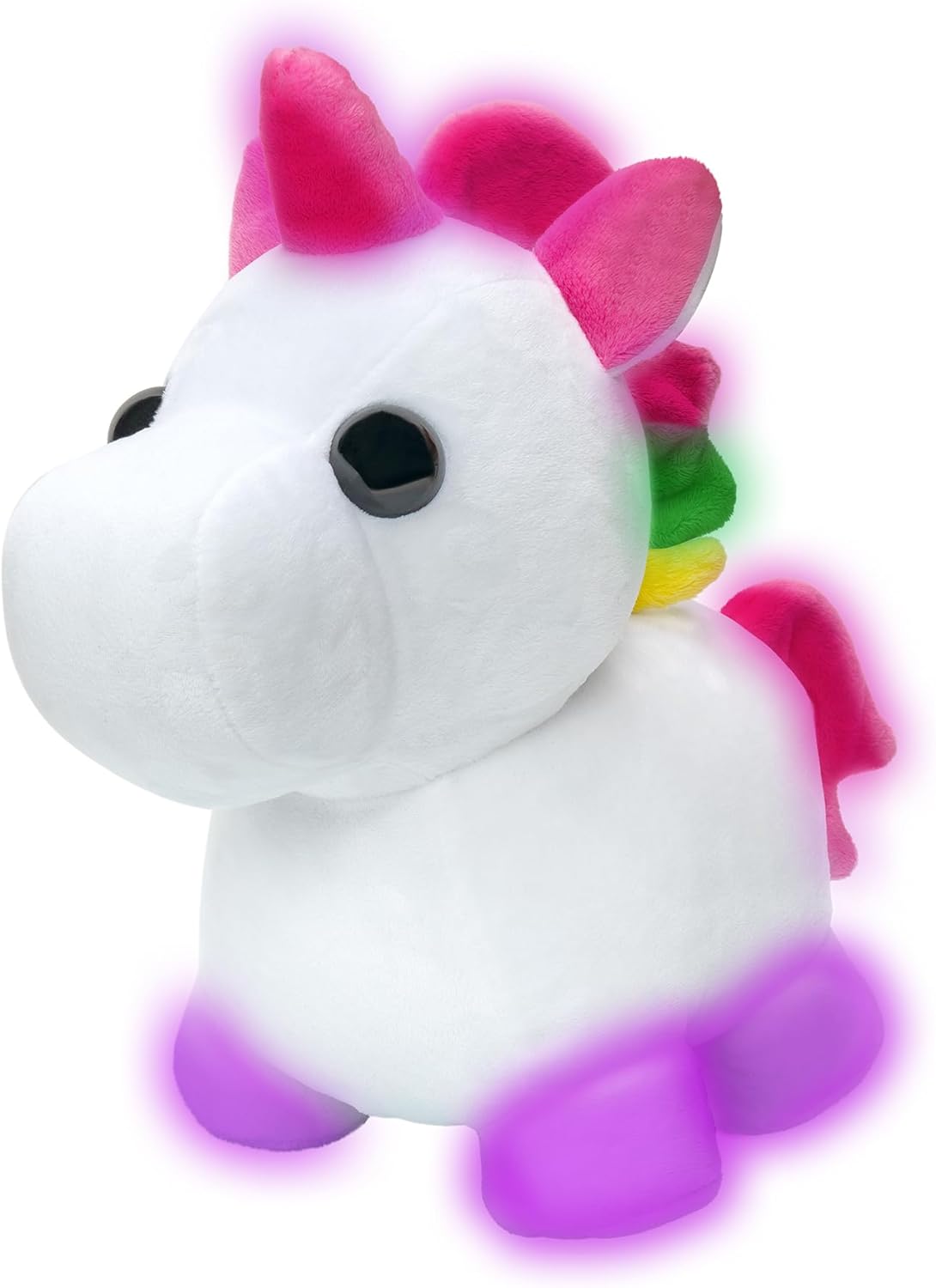 Adopt Me! Neon Unicorn Light-Up Plush Toy by Snaps with Virtual Code
