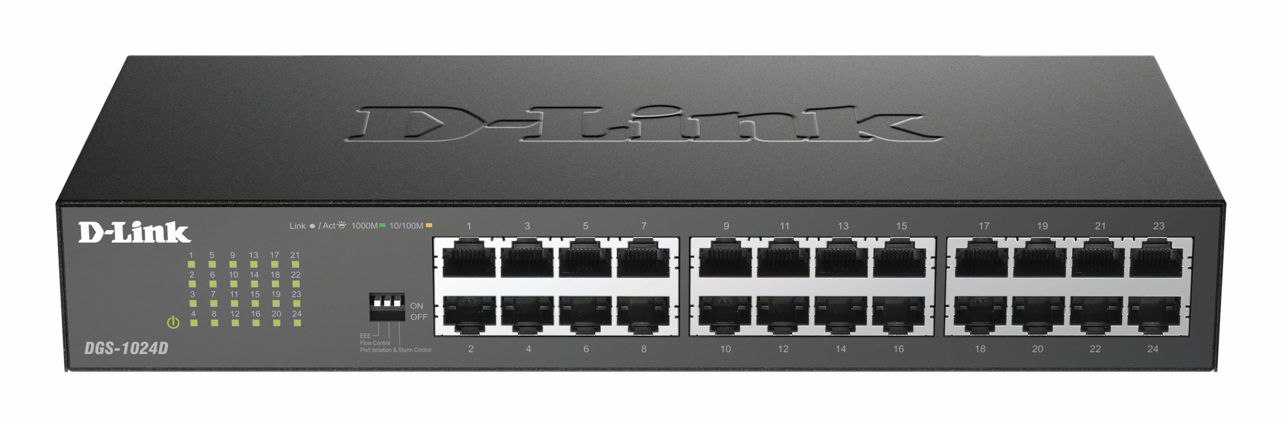 D-Link DGS-1024D 24-Port Gigabit Unmanaged Desktop Switch | Metal