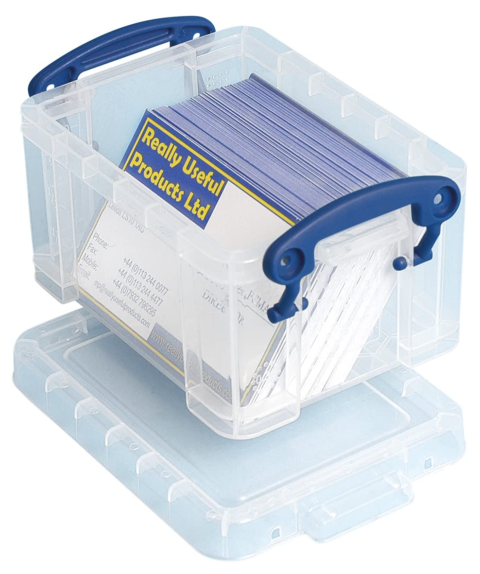 Really Useful Plastic Storage Box 0.3 Litre Clear Pack of 10 - image 1