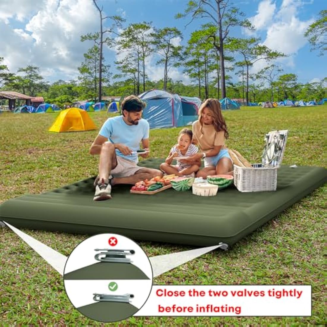 MAMBAKOTR Camping Sleeping Pad – Extra Thick Inflatable Air Mattress
