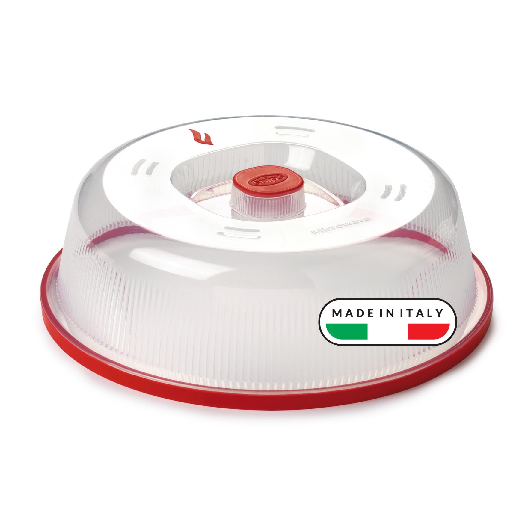 Snips Microwave Plate Bell – Red & Transparent Food Lid Cover