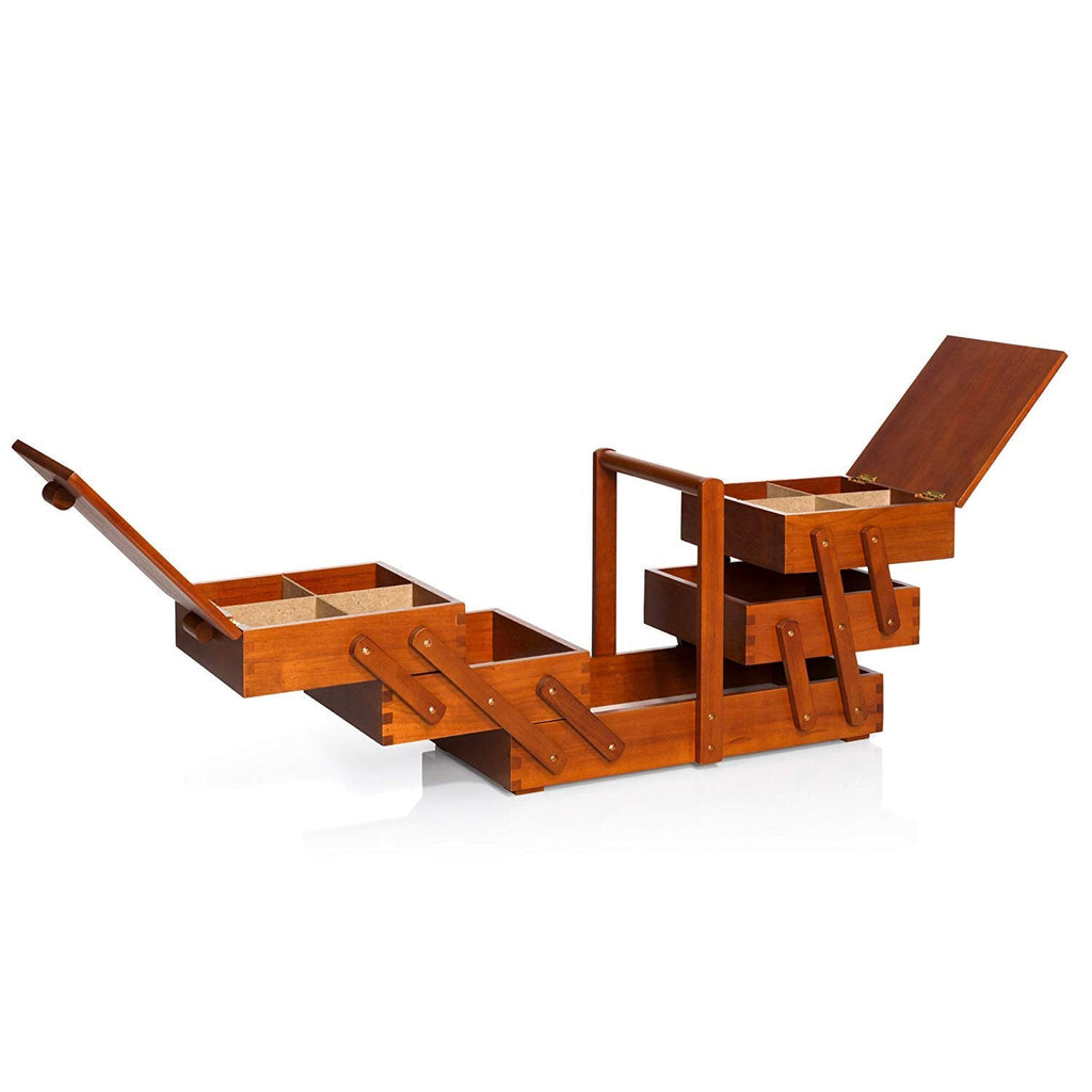 Prym 612551 Nähkasten aus dunklem Holz, Workers, Dark wood, Brown, L - image 2
