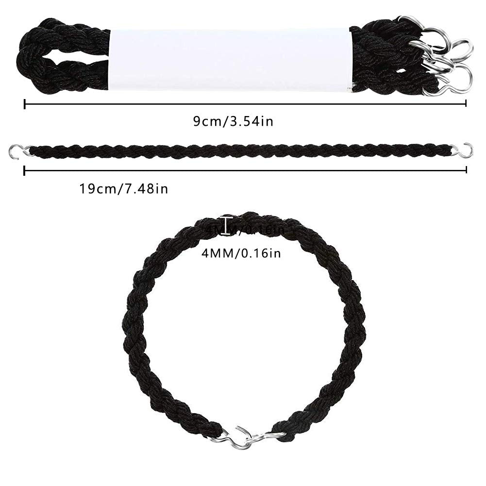 QincLing 10 Pieces Elastic Boot Straps Trouser Twists Leg Ties Blousing Garters with Metal Hooks for Navy Army Air Force - image 2