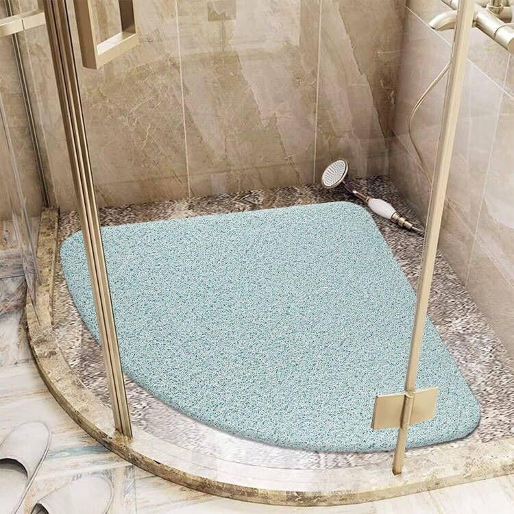 Corner Loofah Shower Mat – Non-Slip Quick-Dry Quadrant Rug