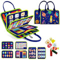 TenFans Montessori Busy Board – Sensory Toddler Travel Toy for Fine Motor Skills
