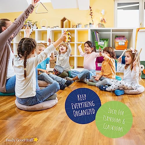 Neon Chapter Book Library Bins with Dividers - 6 Pack