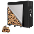 NALONE 4FT Outdoor Firewood Rack with Waterproof Cover and Carry Bag
