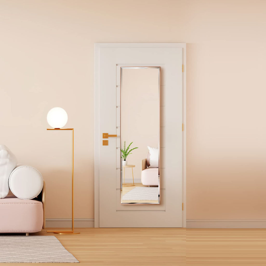 HORLIMER Full Length Wall Mirror – 122x35cm Rose Gold Body Mirror