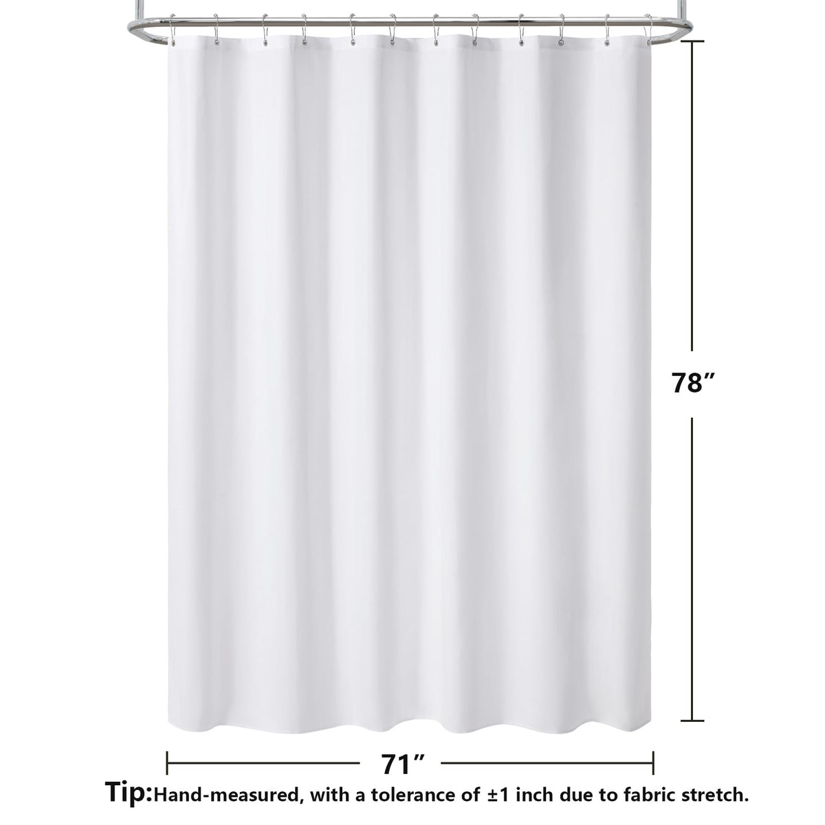 PILOTSHARK 120GSM Ultimate Waterproof Fabric Shower Curtain Liner-TPU Lamination Technology with 3 Magnets,Machine Washable,180x196.5 Inch Soft Cloth - image 2