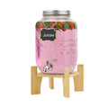 Jolof Store 8L Glass Beverage Dispenser with Bamboo Stand & Tap