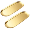 Luvtree Set of 2 Oval Gold Stainless Steel Trays – Mirror Polished 30cm